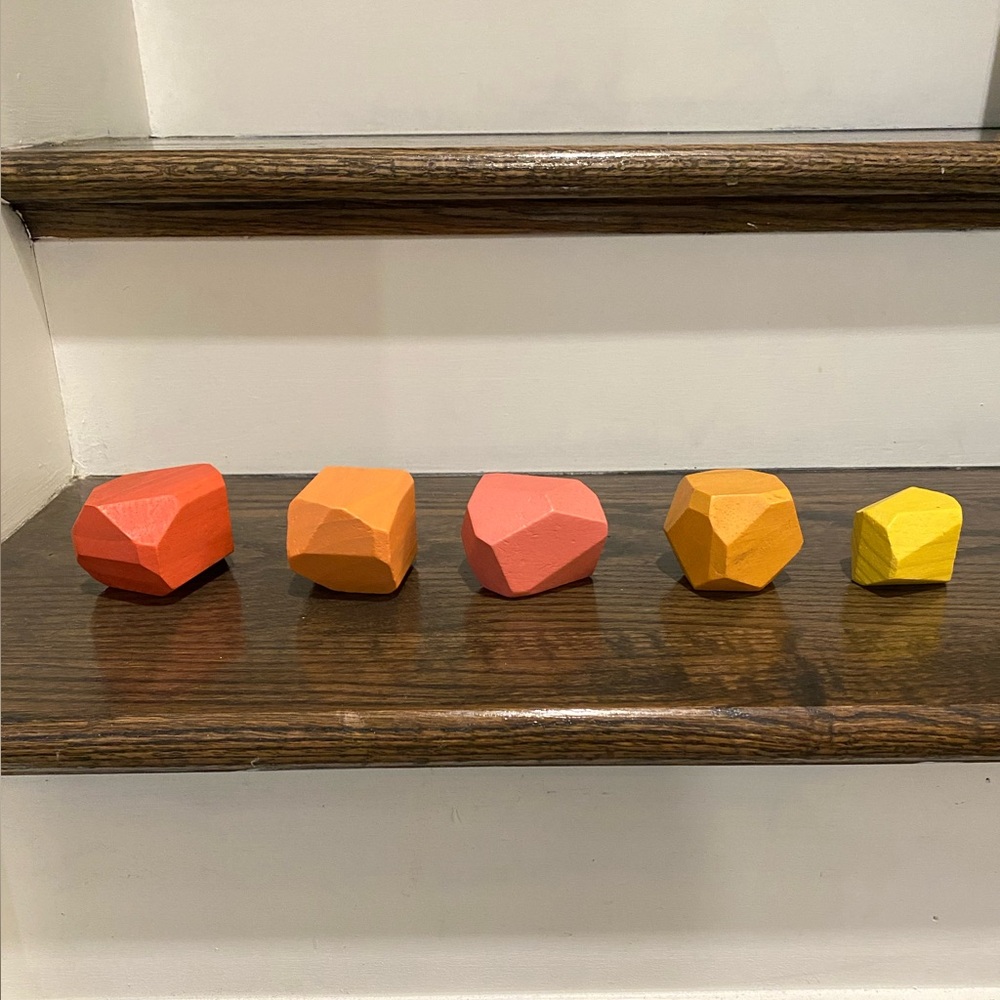 Lovevery Solid Wood Stacking Boulders